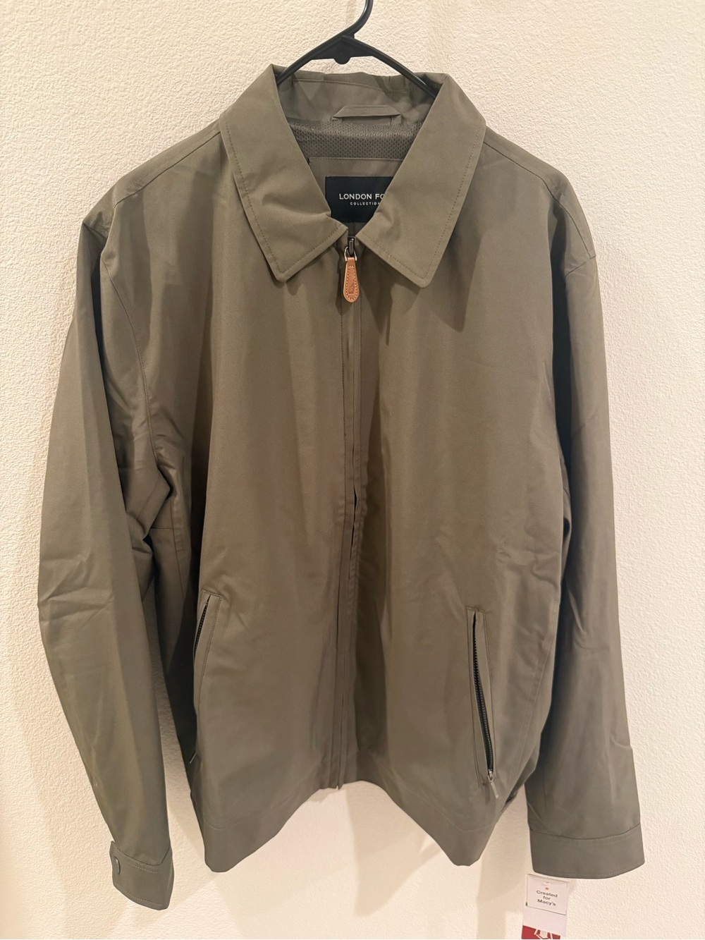 London Fog Olive Zip-Front Lightweight Jacket